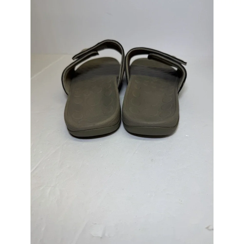 Vionic Kiwi -Men's Motion Control Orthotic Slide Sandal Camel Khaki Sz 10